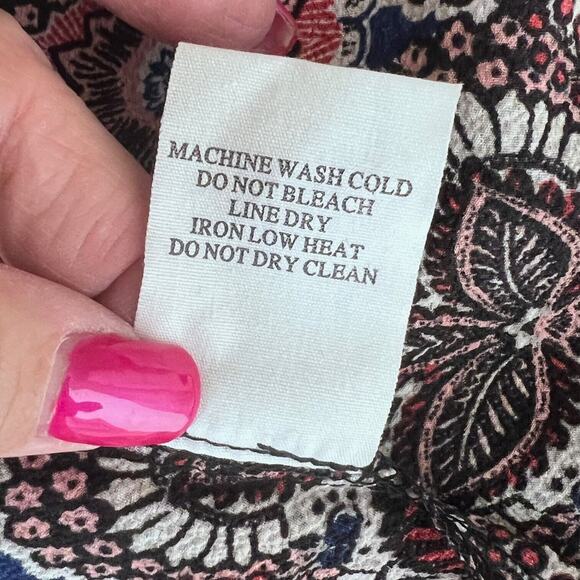 Wrap Dress Womens Small Whimsical Cottage Fairy Flowy Romance Feminine Drapey V - Picture 11 of 12